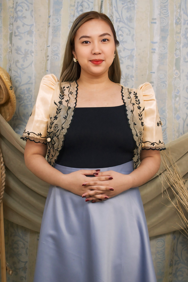 Perlah Classic Beige Filipiniana Bolero