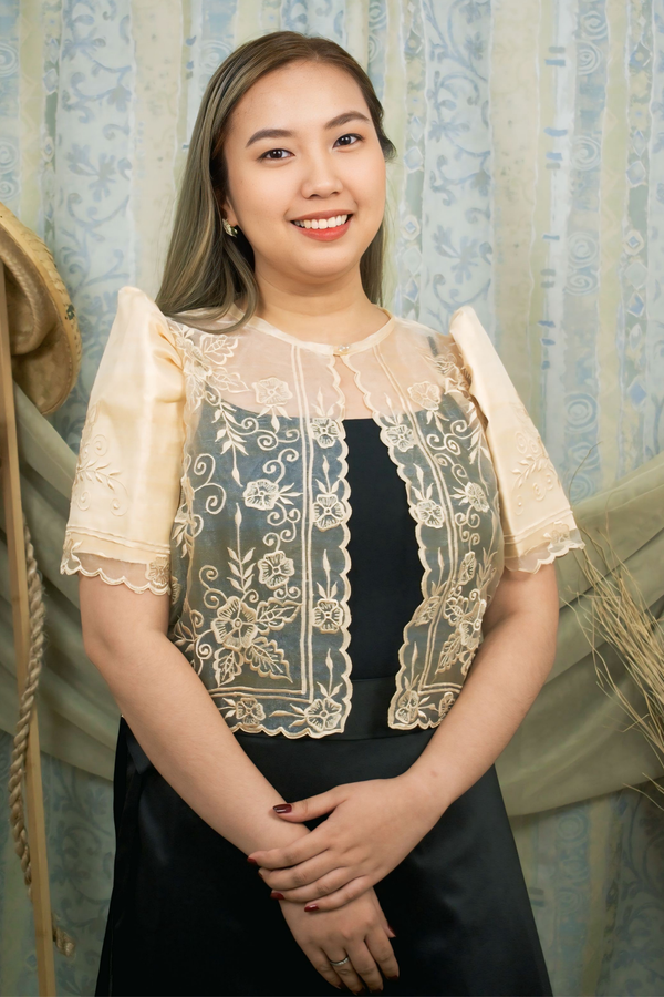 Dolores Organza Beige Filipiniana Bolero