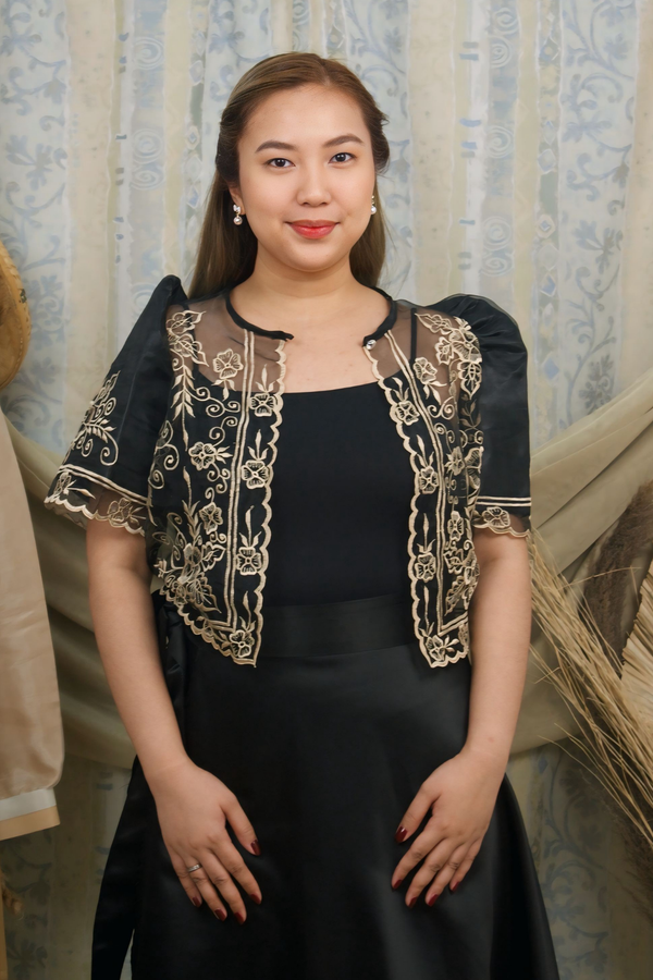 Carmen Black Classic Filipiniana Bolero