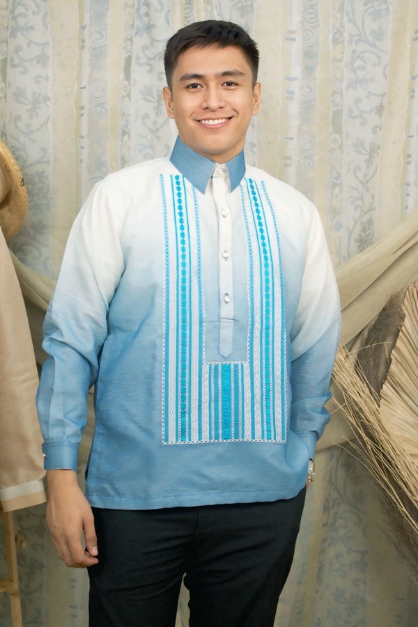 Blue Ombre Barong Tagalog