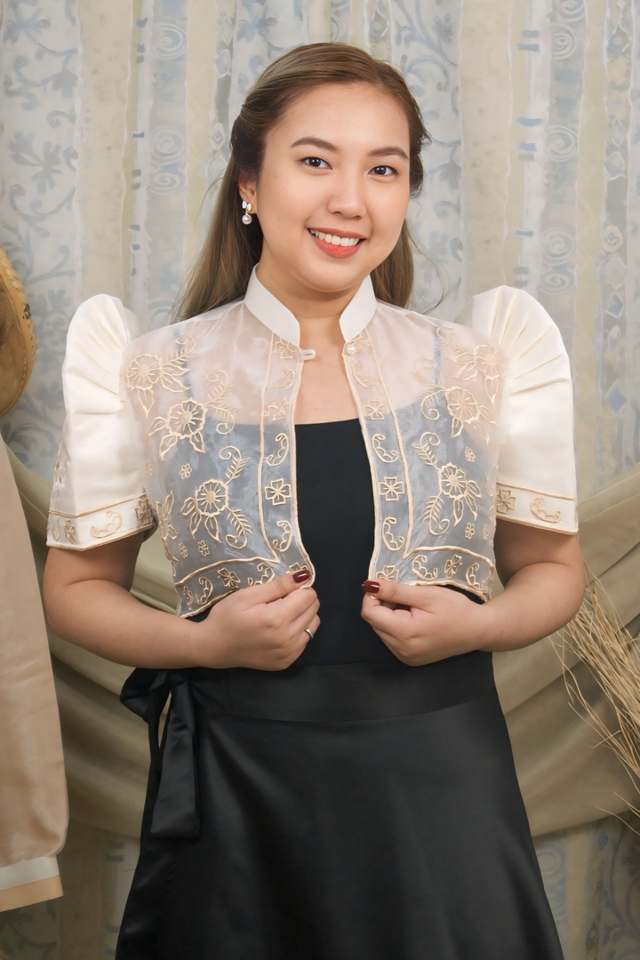 Beige Filipiniana top