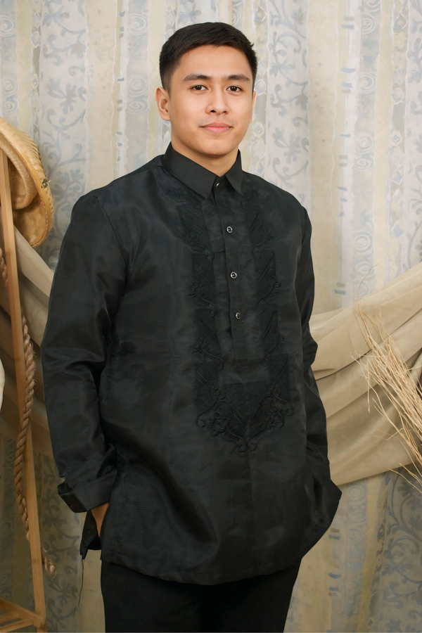 Black Organza Barong Tagalog