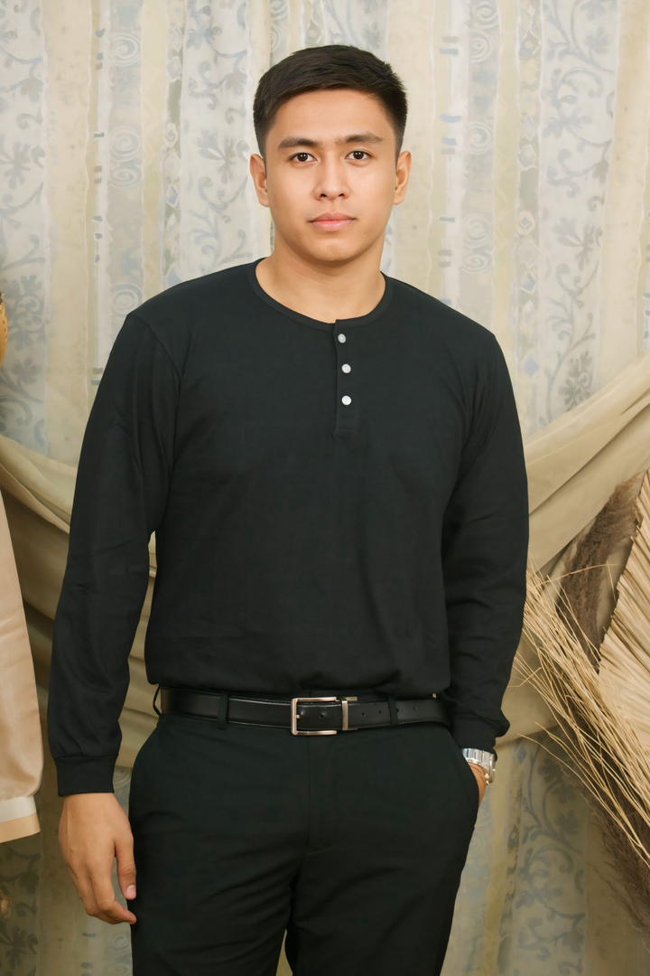 Men Black Camisa De Chino