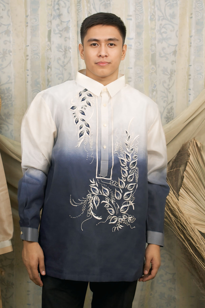 Mono Blue Barong Tagalog