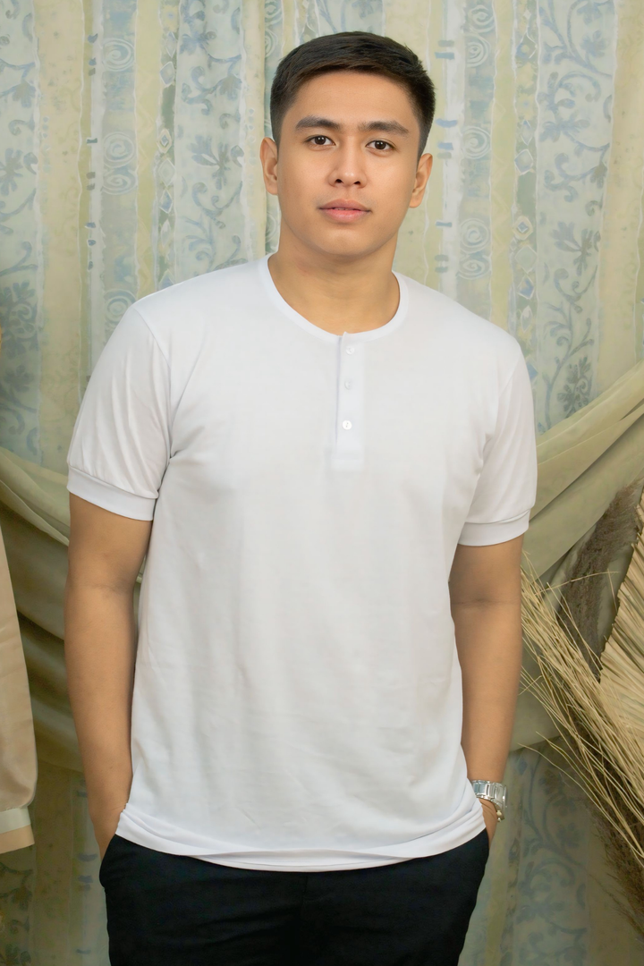 White Camisa De Chino Short Sleeve