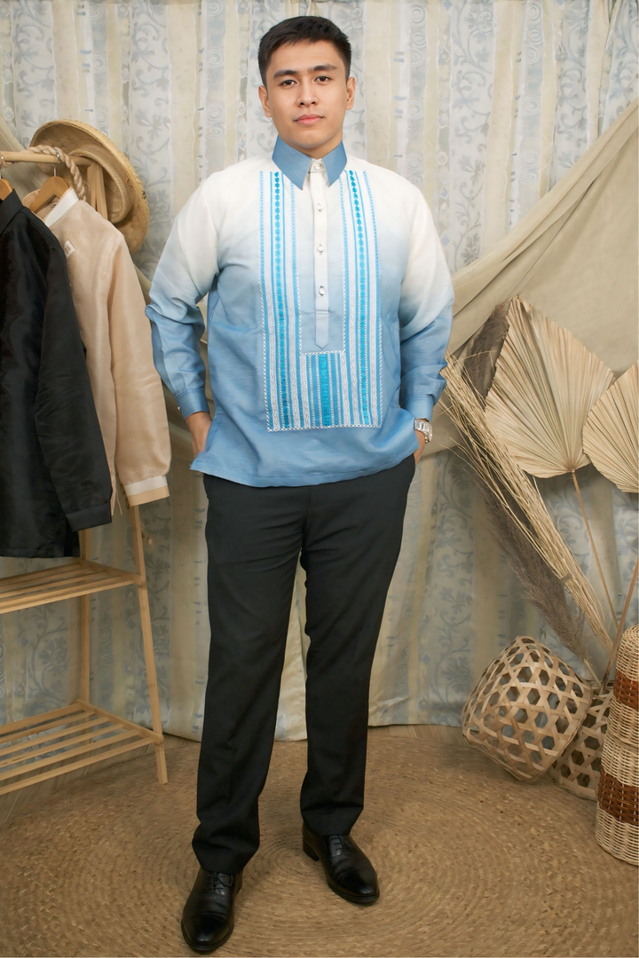 Classic Blue Barong Tagalog