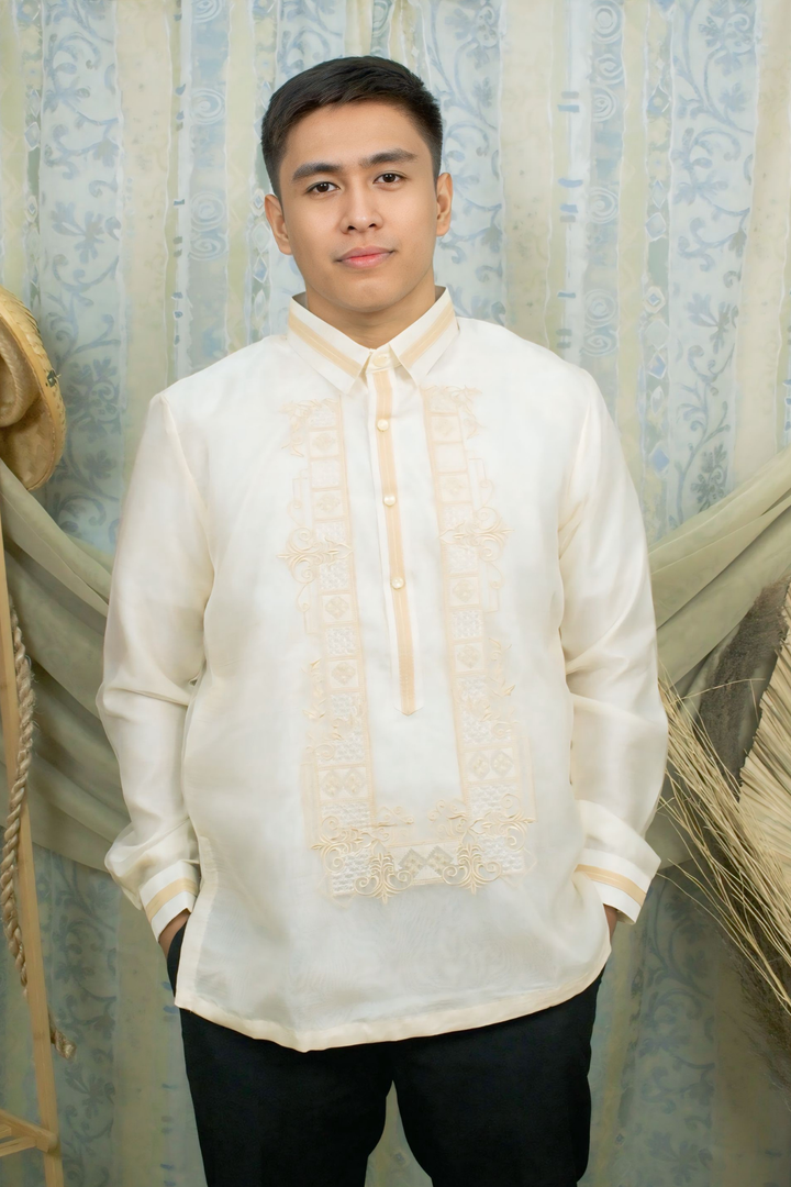 Beige Barong Tagalog for sale